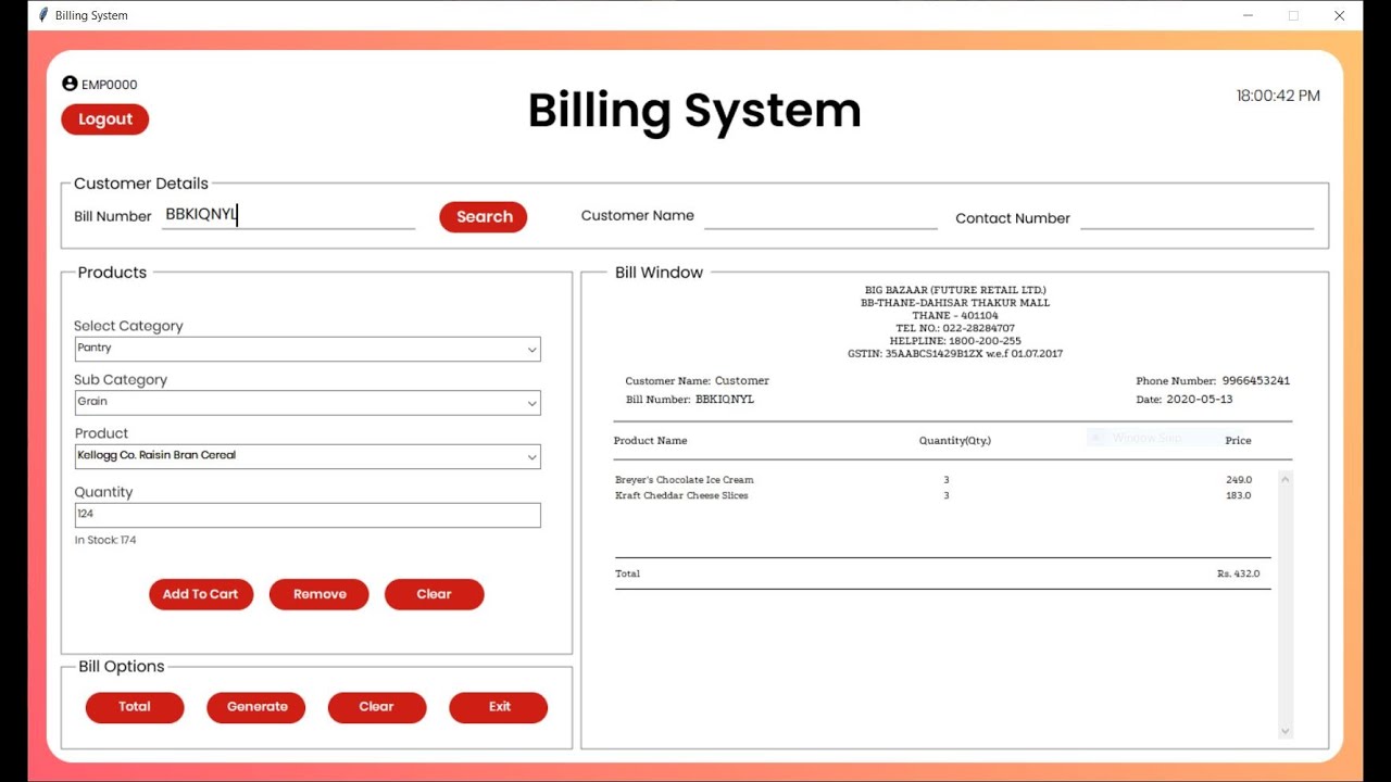 Retail Management Project in Tkinter Python | Source Code | Modern GUI
