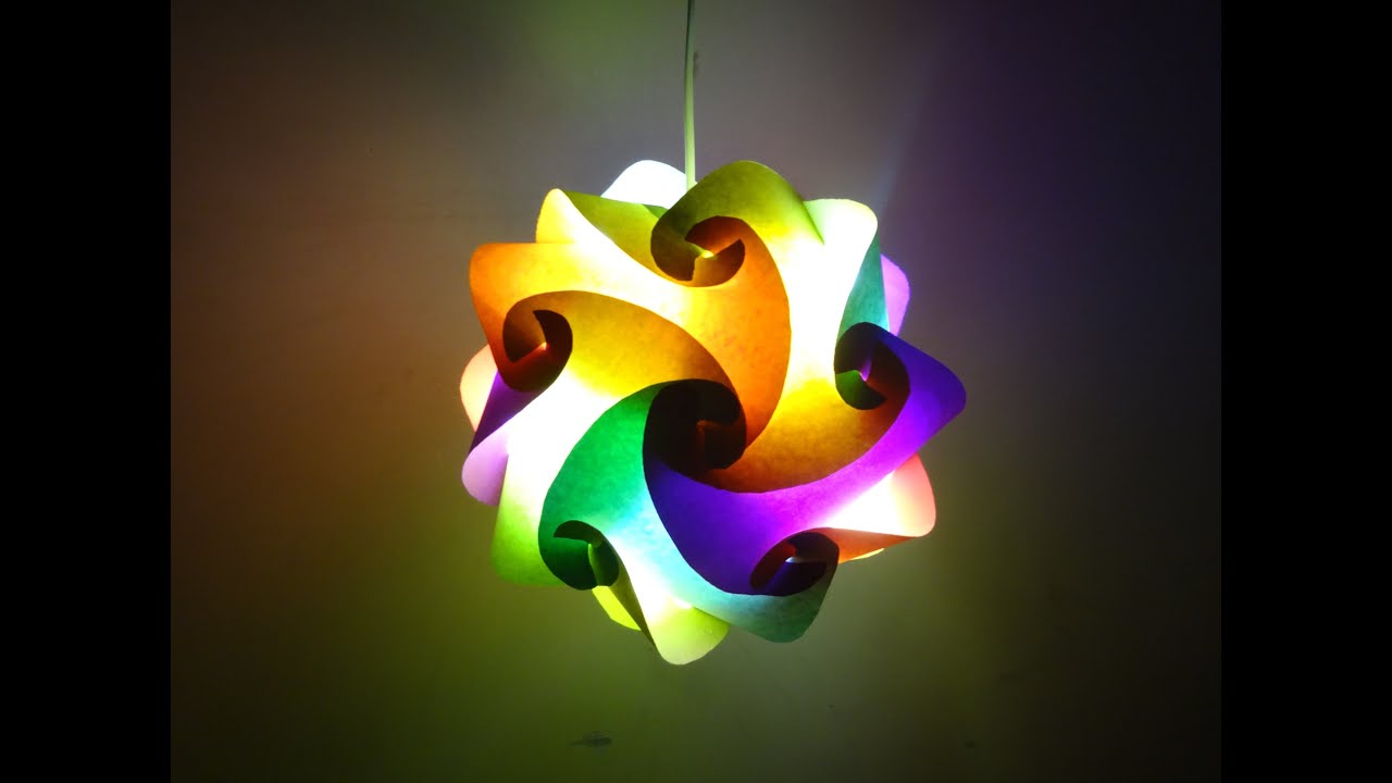 Paper Crafts (Diwali Decoration Ideas):Beautiful Multicoloured Lantern : Christmas Decor