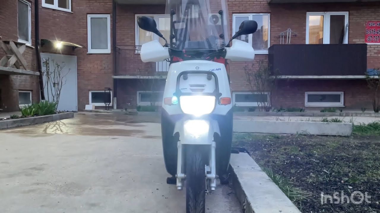 LED свет на Yamaha Gear вместо Галогена.
