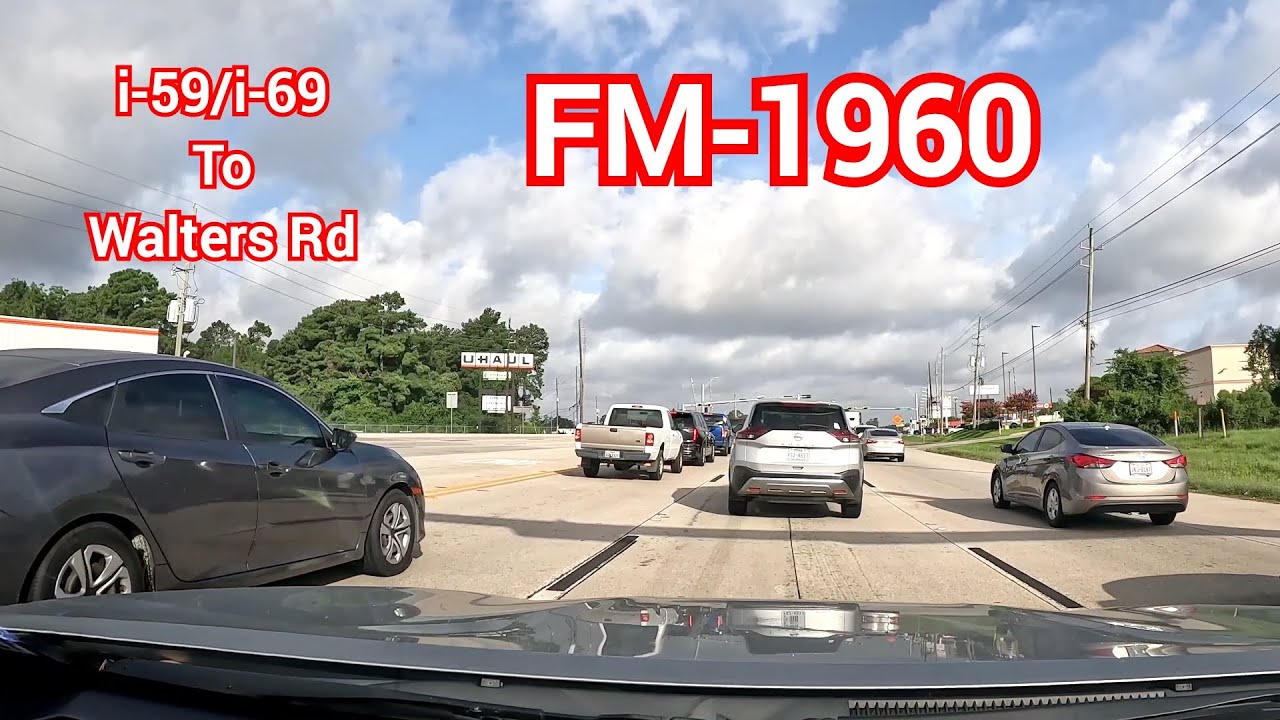 4K FM-1960 Houston Texas summer drive