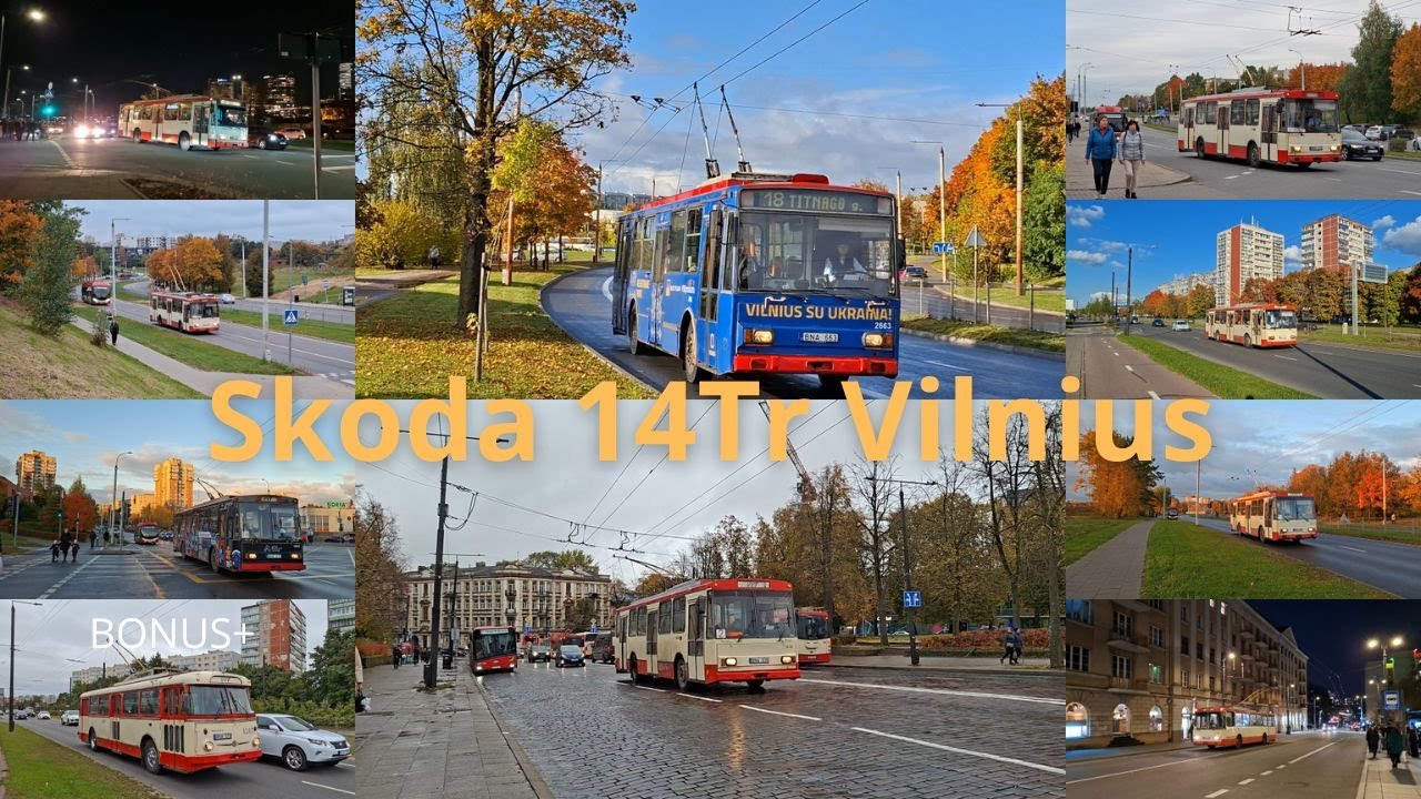 Vilnius most iconic trolleybuses Skoda 14Tr (2025 September - November)