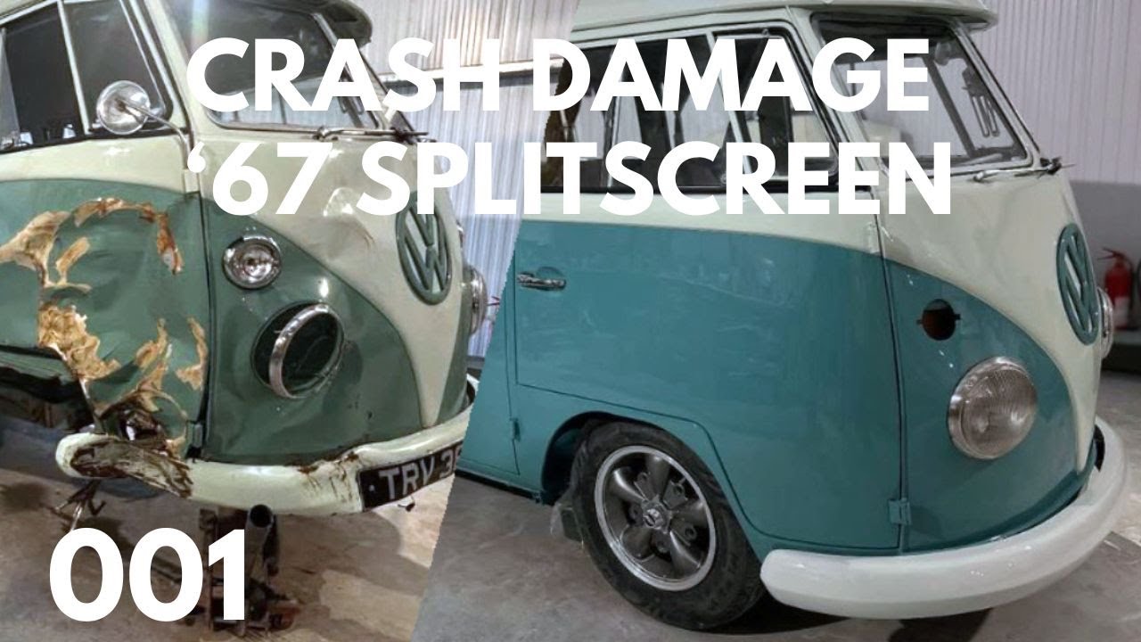 '67 crash damage vw splitscreen campervan . Smiths of Cornwall . Episode 1 . Matt & Bob, Cornwall