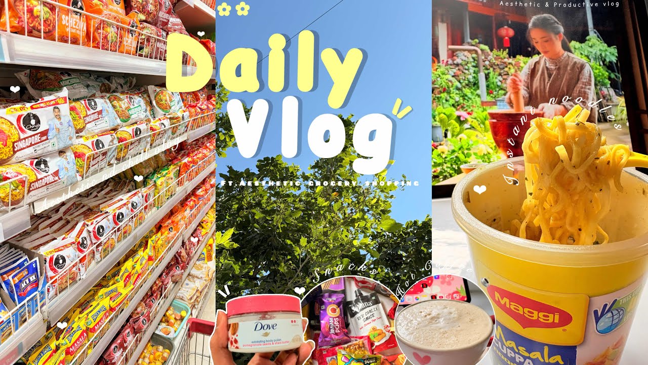 Slice of life in india🍝| grocery shopping,spicy noodles,shower routine|aesthetic indian vlog |#asmr 