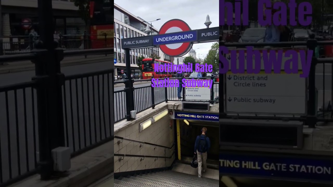 Notting Hill Gate Station, Subway #satisfying #shortsvideo #shortsviral #asmr #station