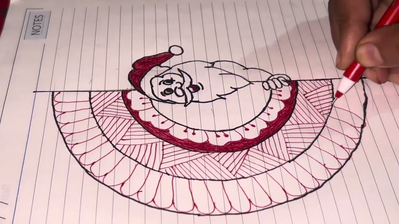 Santa Claus Easy DrawingIChristmas Drawing |How To Draw|25 December