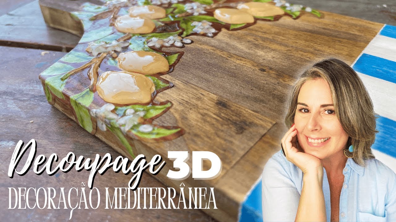 COMO FAZER DECOUPAGE 3D | Decoração Mediterrânea | Faça você mesmo!