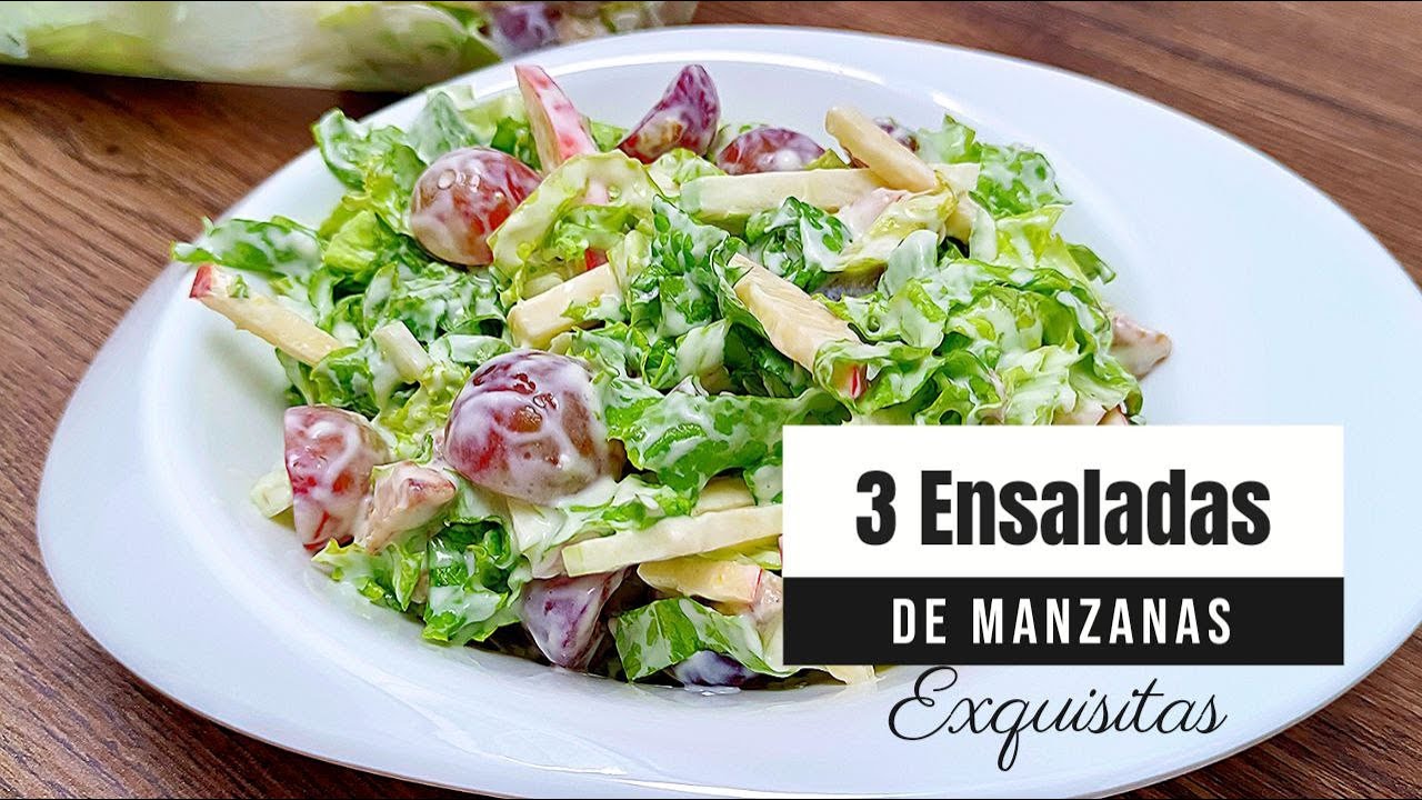 💥 Three delicious apple salads. You'll love them! 🍎🍏