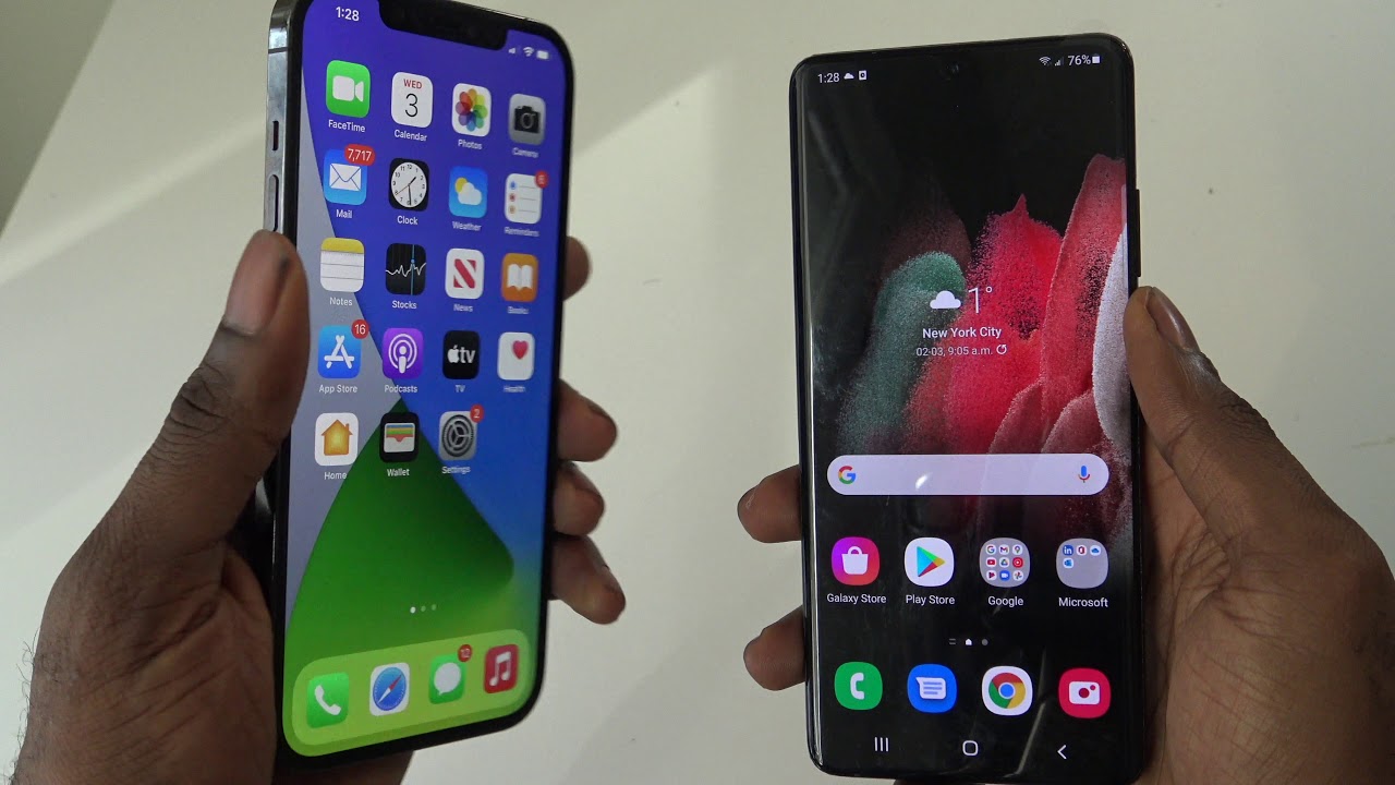 iPhone 12 Pro Max Vs Samsung Galaxy S21 Ultra 5G