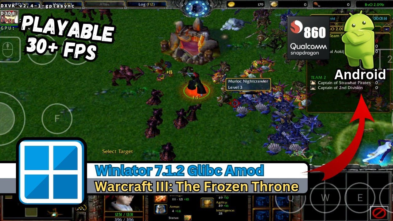 Warcraft III: Frozen Throne Android | Winlator 7.1.2 Glibc Amod (Afei)┃Android Gameplay