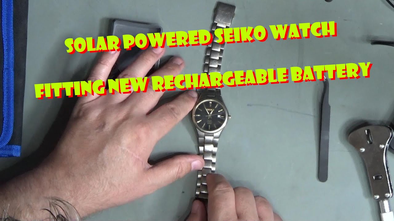 Seiko Solar Watch V157 Battery Replacment #0097