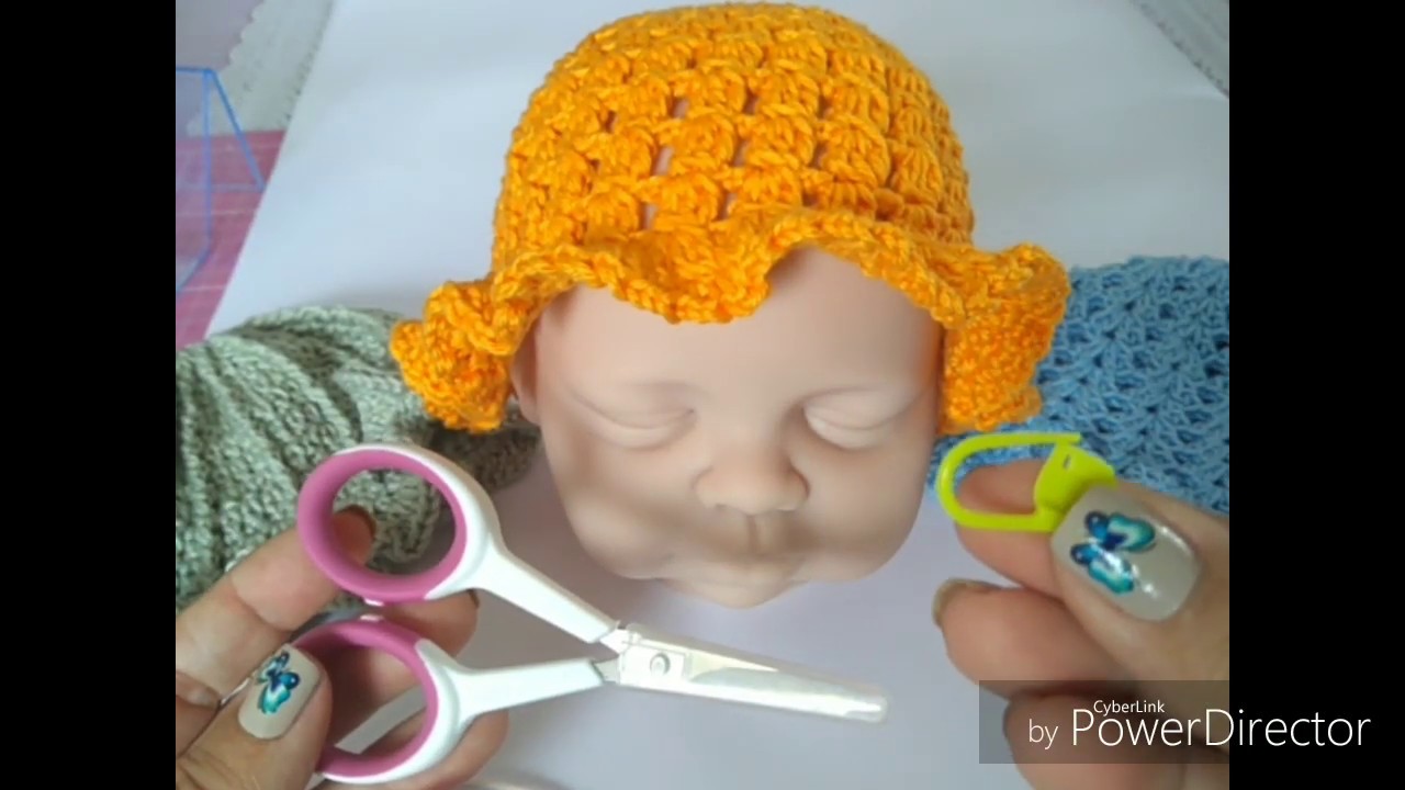 Chapéu Crochê Bebê Reborn - passo a passo