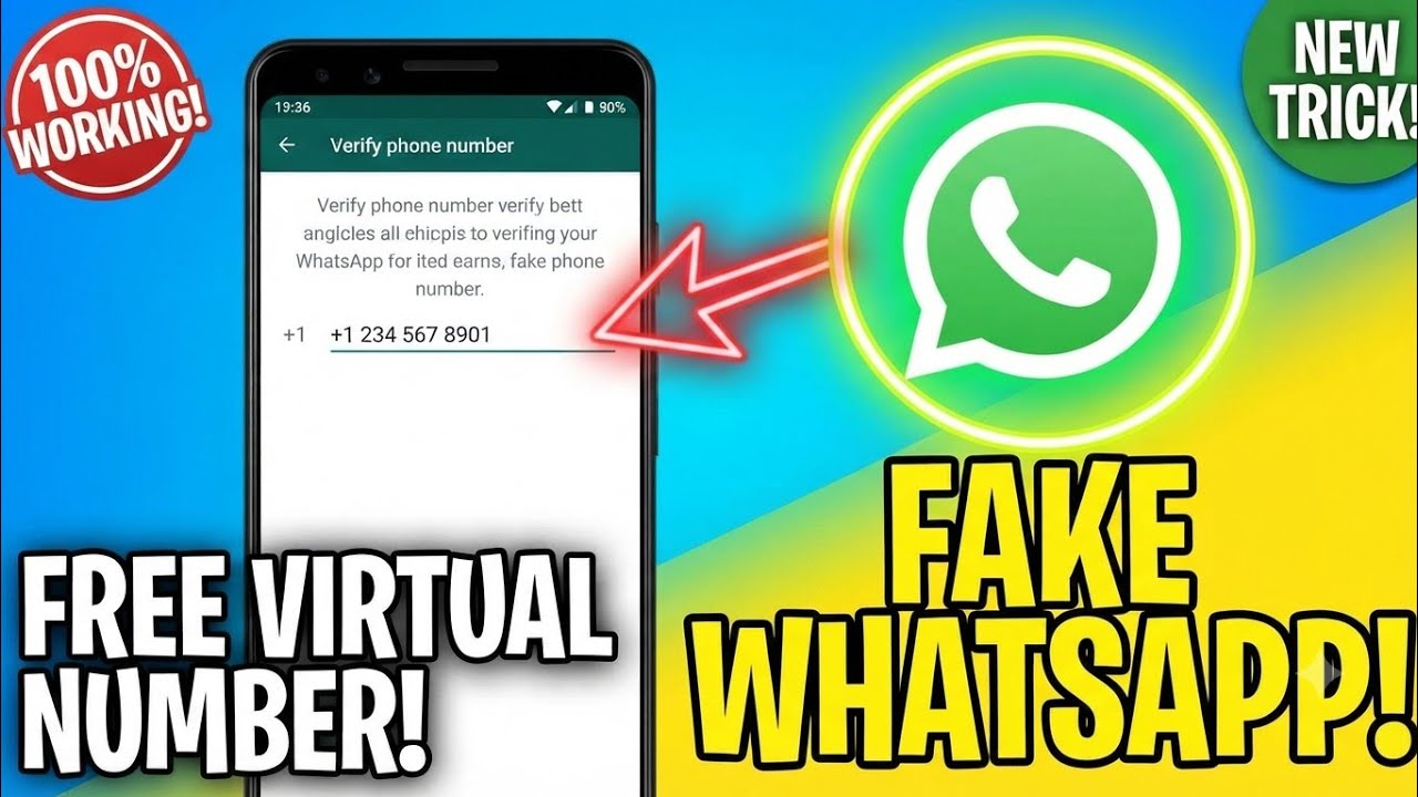 FREE Virtual WhatsApp Number | Fake WhatsApp Kaise Banaye 2026 | SMS OTP Verification 2026