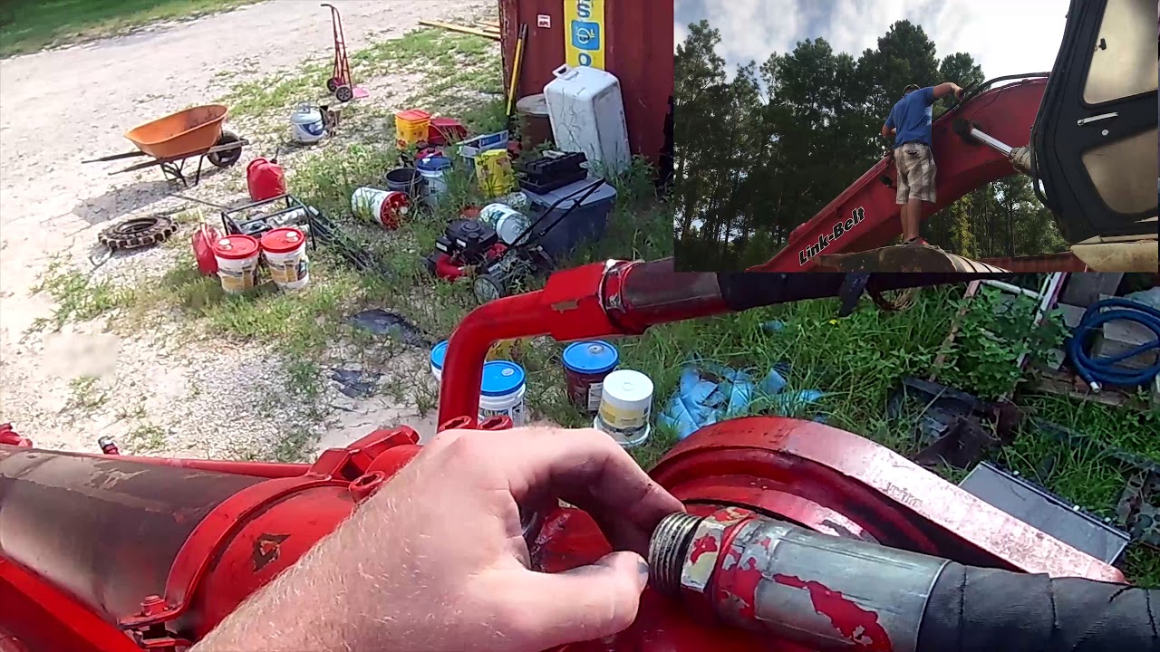 Replacing Hydraulic Hoses on the Link Belt Excavator (Stick Cylinder)