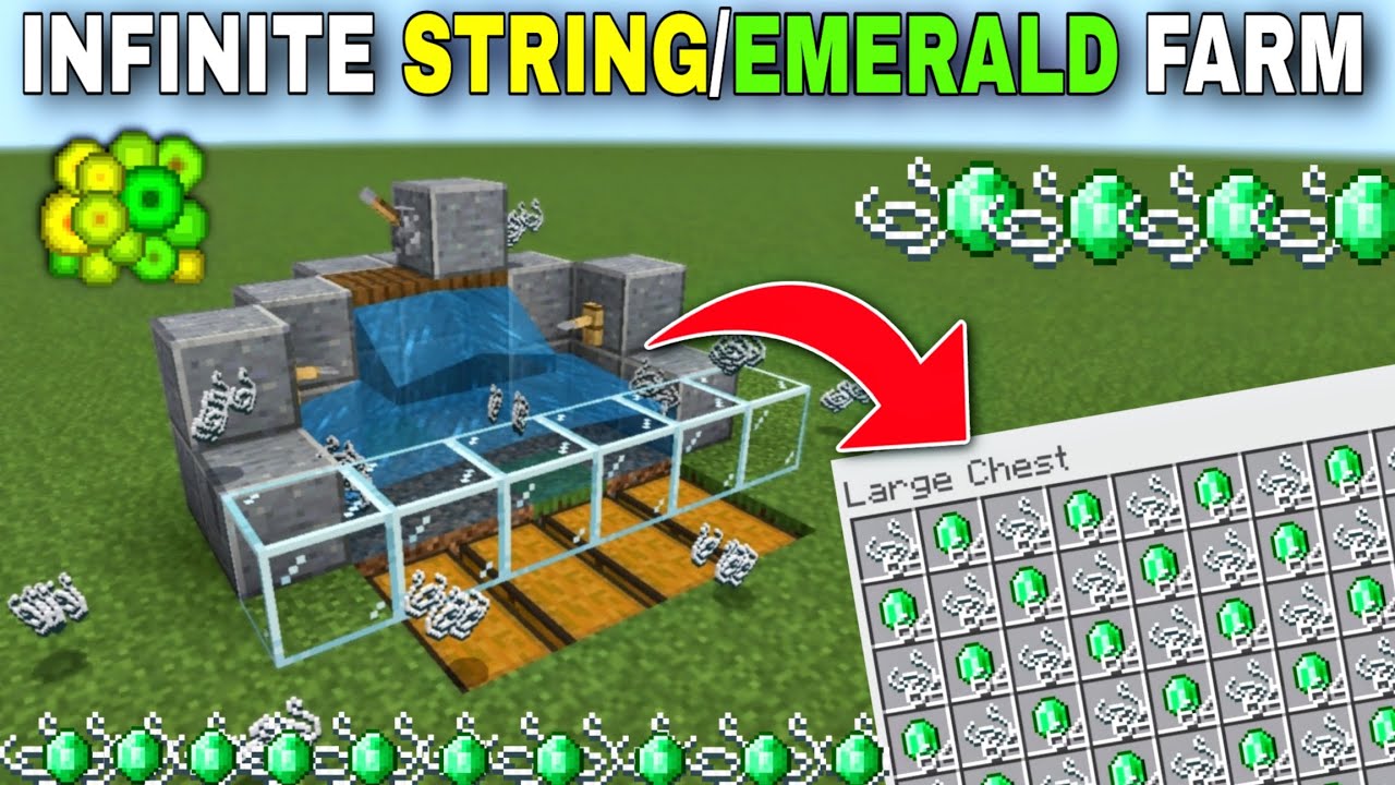INFINITE STRING AND EMERALD FARM TUTORIAL in Minecraft 1.19.4 | Best String Duplication Glitch
