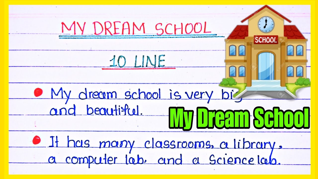 10 line essay on my dream school in English | My dream school 10 line essay in English#myschoolessay