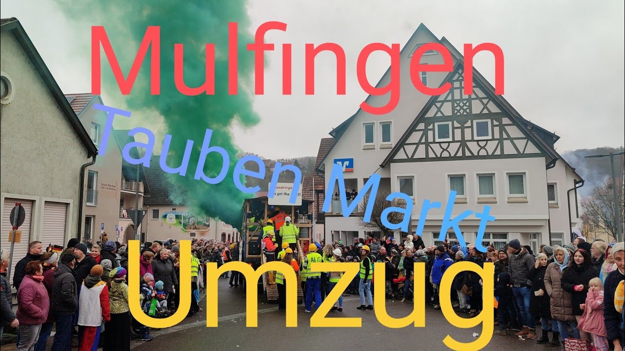 Mulfingen Tauben Markt der Umzug