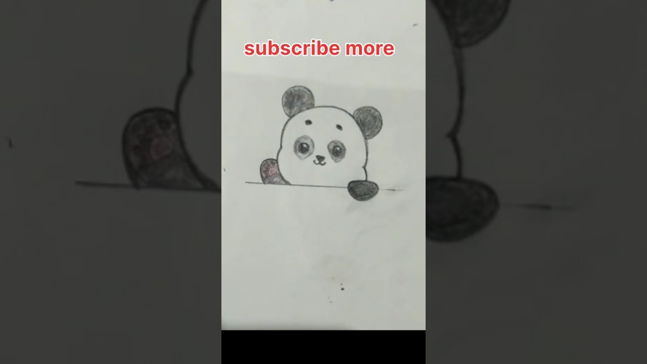 How to draw cute panda🐼