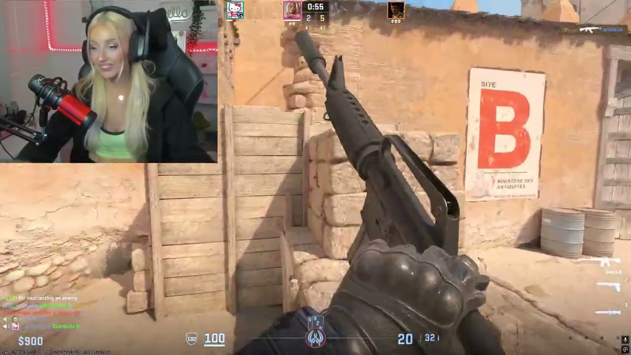 My teammate was mad because im a girl and i played better than him 😂