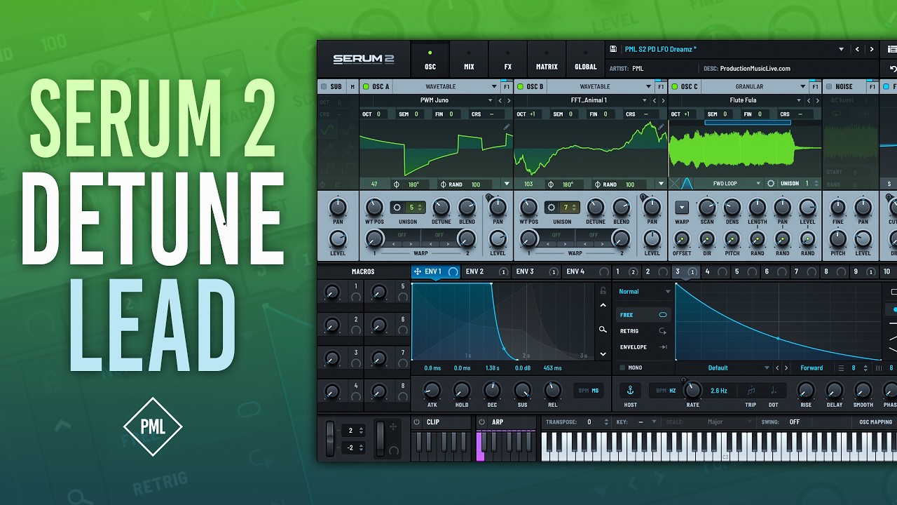 SERUM 2 Tutorial | Massive Lead, Melodic Techno | Massano, Innellea