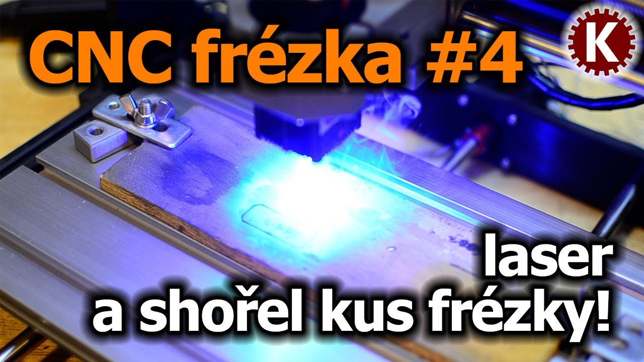 #4 - CNC frézka 3018 PRO - modrý laser 2500mW a rychle uhašený požár CNC frézky