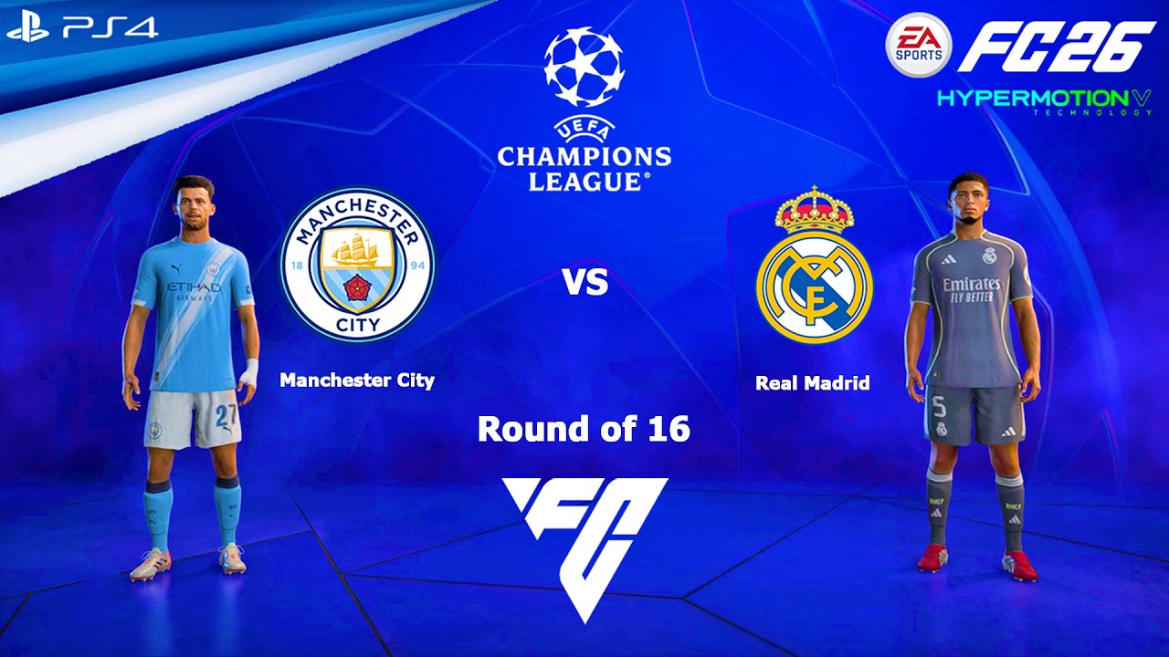 FC 26 PS4 - Манчестер Сити против Реал Мадрид | Матч Лиги чемпионов УЕФА