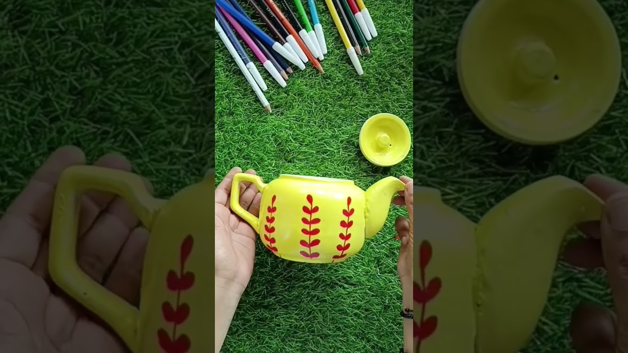 ceramic kettle painting #heartandcraftswithdiksha #trendingshorts #youtubeshorts #shorts #creative