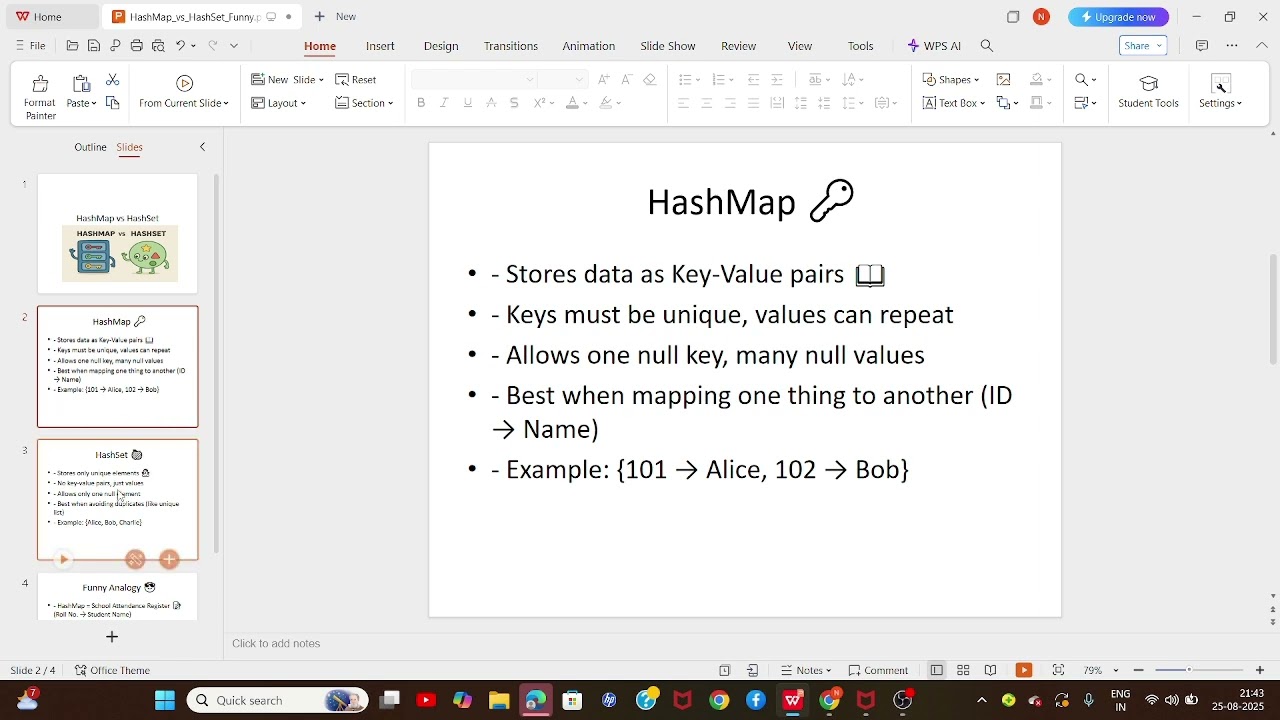 HashMap vs HashSet | Key Differences Explained with Fun Examples 😎