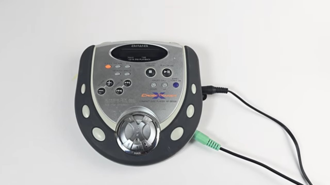 Портативный эллиптический тренажер Aiwa XP-SR320 с CD-плеером, радио AM/FM и кабелем питания. Про...