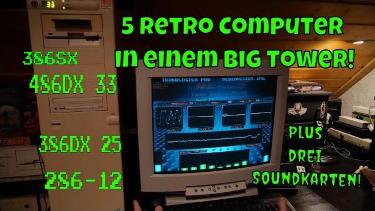 Retro Computer deutsch - 486er Big Tower PC für MS-DOS ist ein Traum