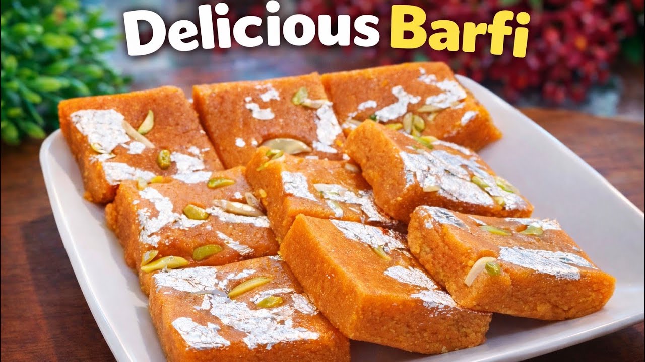 Melt in Mouth Besan Barfi | Simple Barfi Recipe