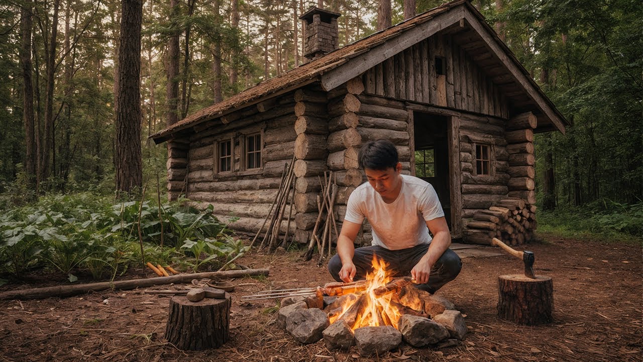 Solo Survival in the Wild: Cooking, Growing Plants and Surviving Each Day