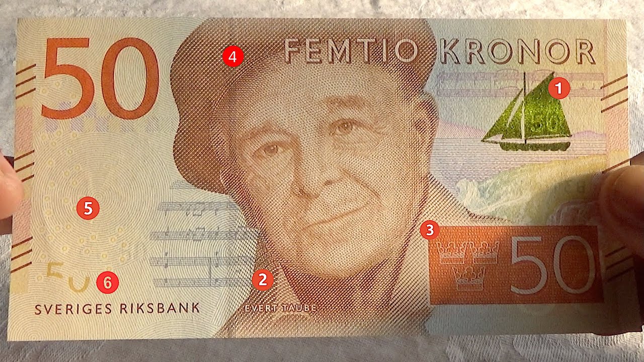 50 Krona banknote | SWEDEN - Security Features