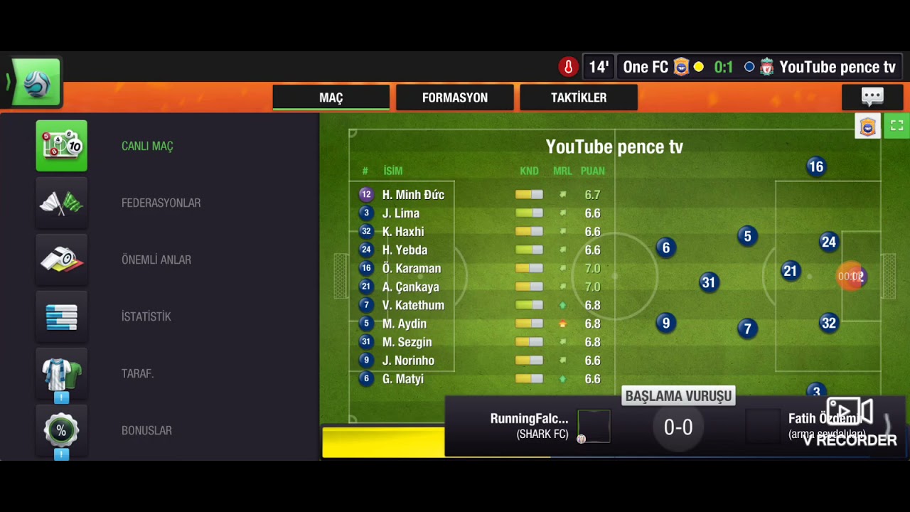 Top Eleven 2021 Federasyon Karşılaşmalarında  Farklı Skor ve  Galibiyet Taktiği