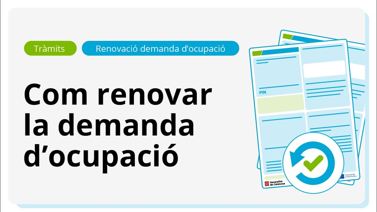 Com renovar la demanda d'ocupaci&oacute;