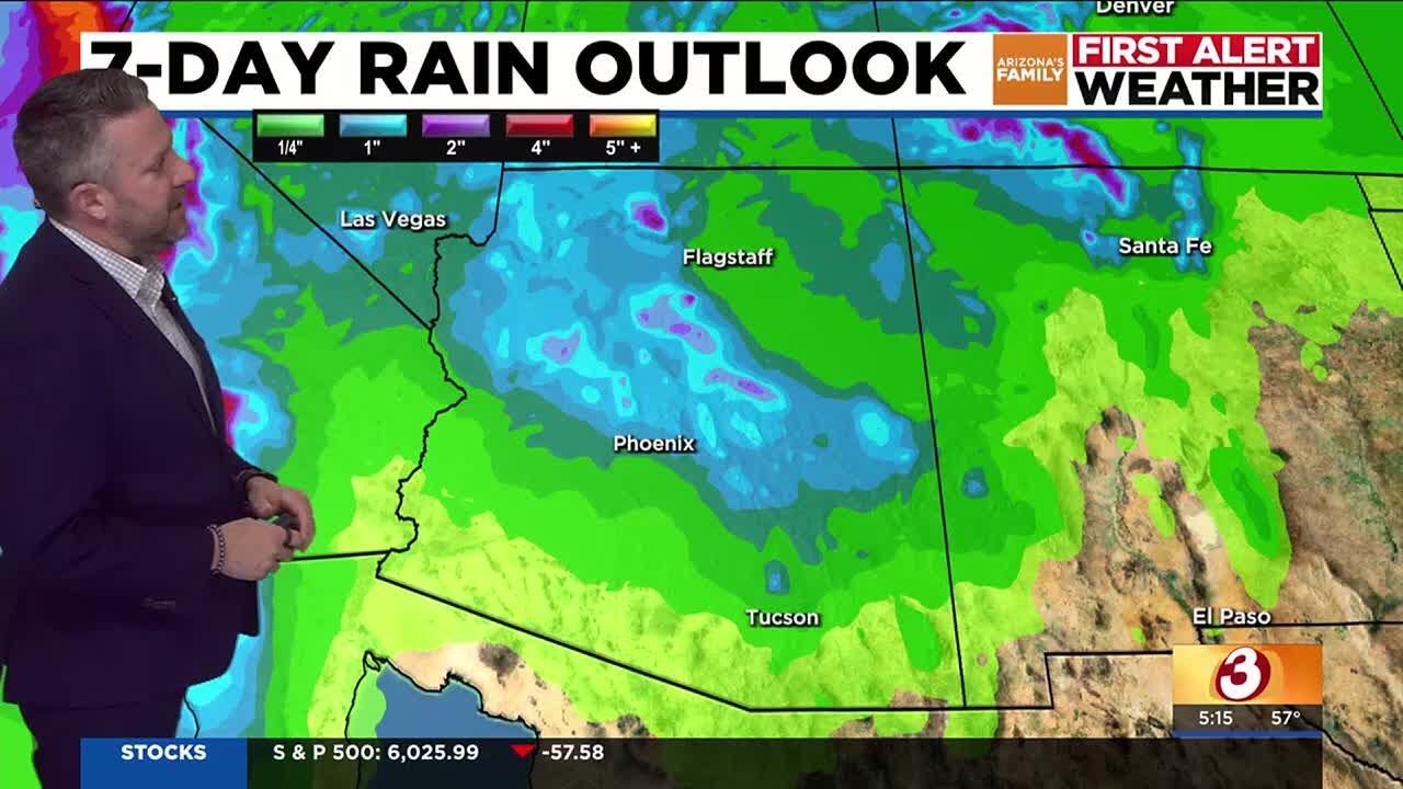 Weather changes could bring rain to Arizona, including Phoenix area