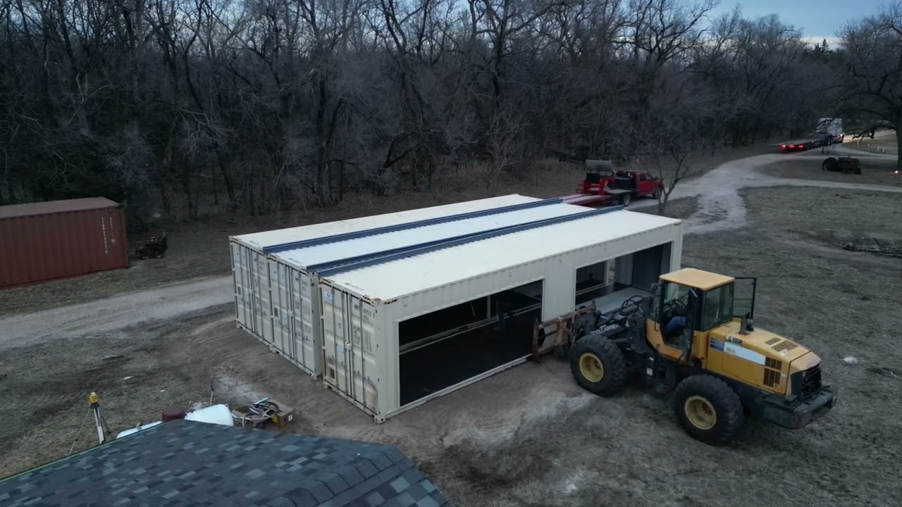 Triple-40' Shipping Container Garage Build! A Depreciation and Cost Winner! #shippingcontainer