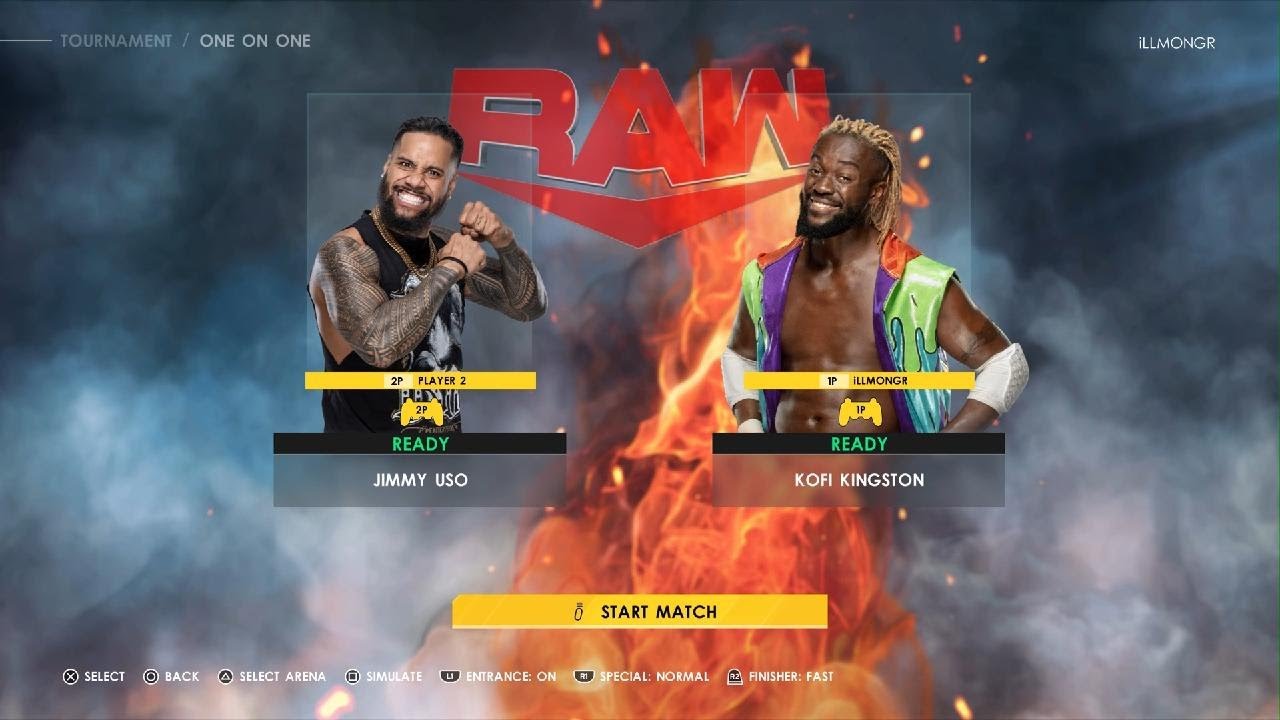 Jimmy Uso vs Kofi Kingston WWE 2K22