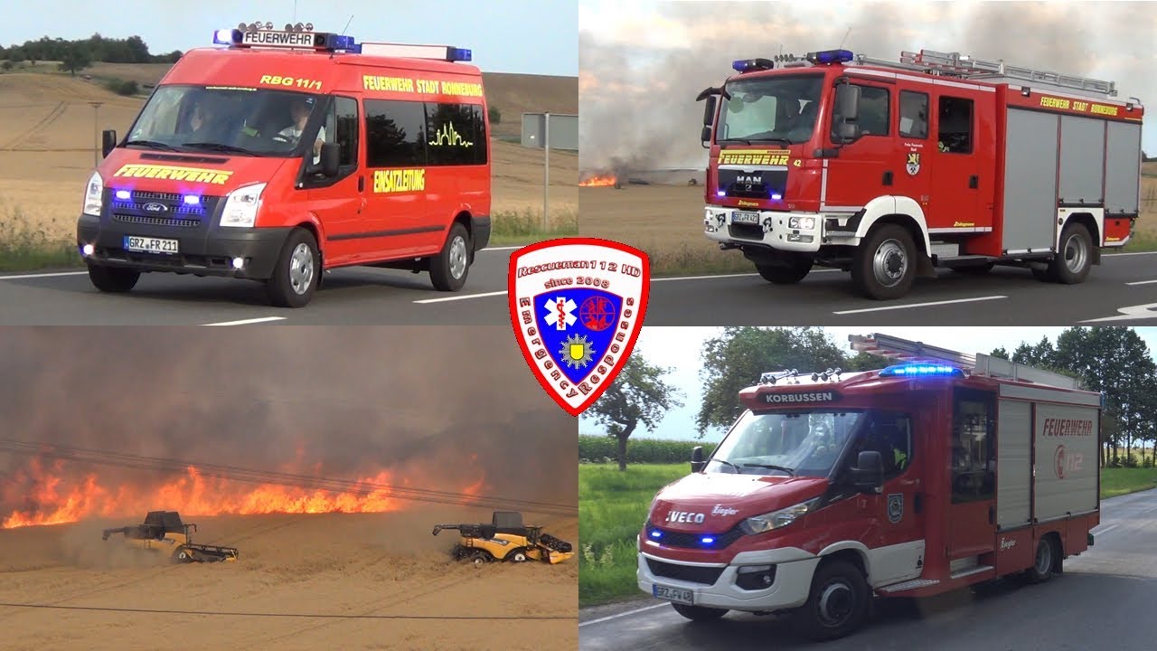 🚨 Großer Feldbrand bei Korbußen 01.08.2017