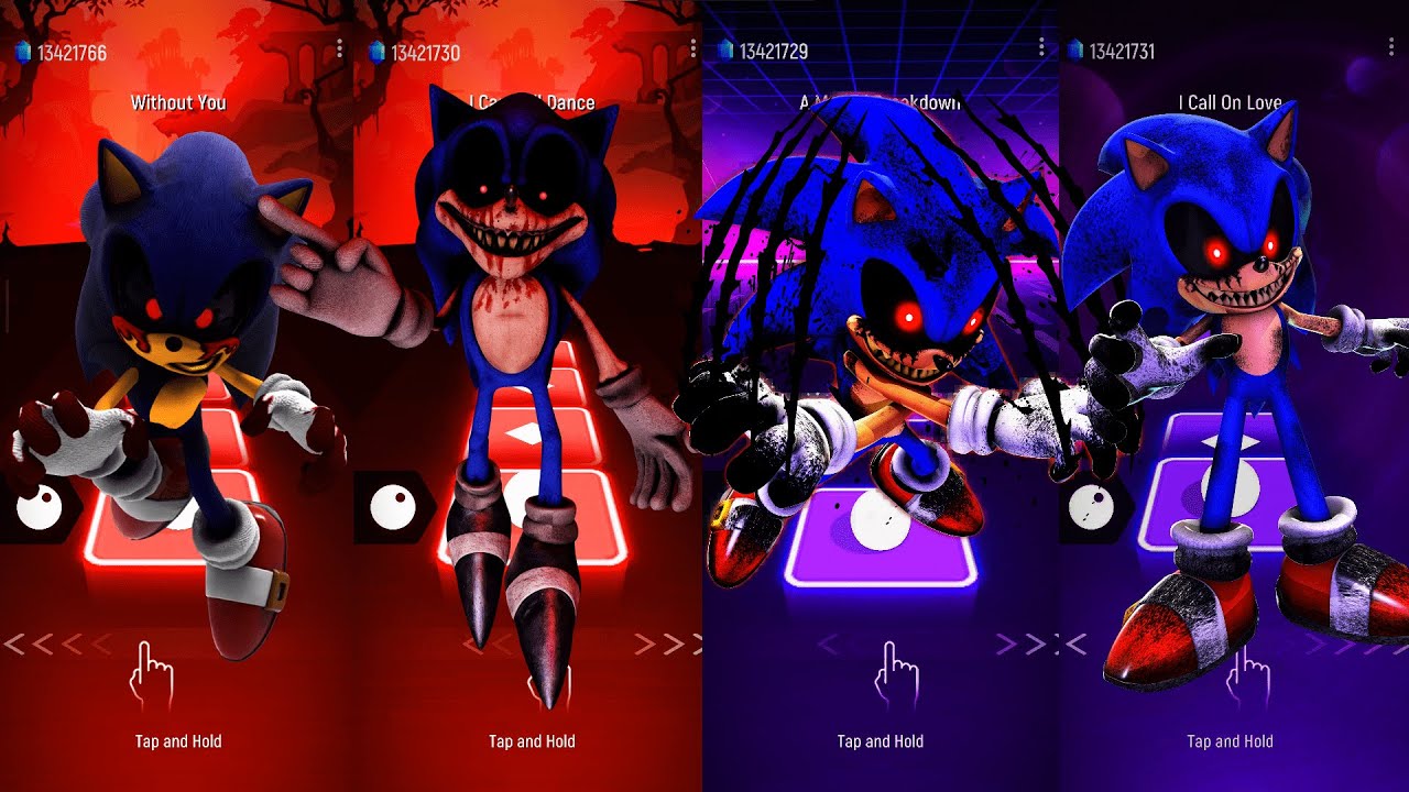 Sonic EXE X4 Mix Tiles Hop EDM Rush