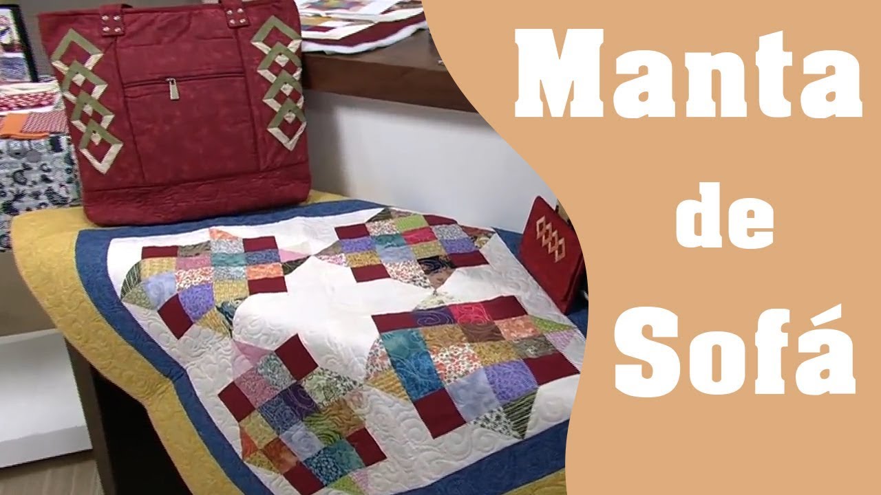 Como fazer uma manta de sofá em Patchwork | Ana Cosentino