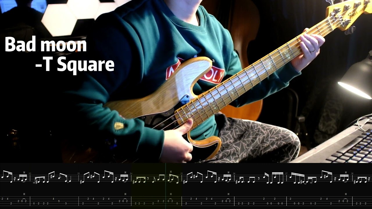 Bad moon-T Square bass cover with TAB