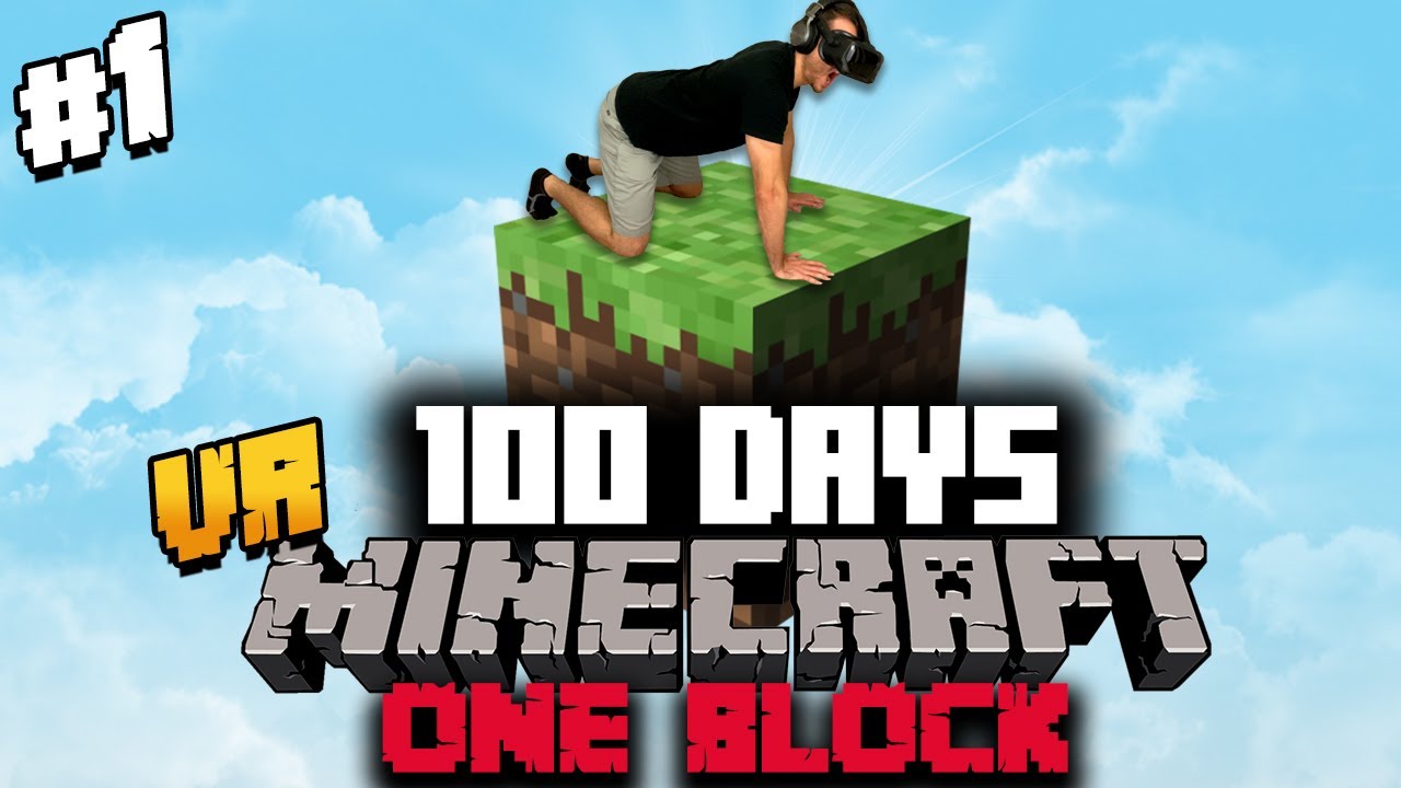 I Spent 100 Days in ONE BLOCK Minecraft VR and Here's What Happened
