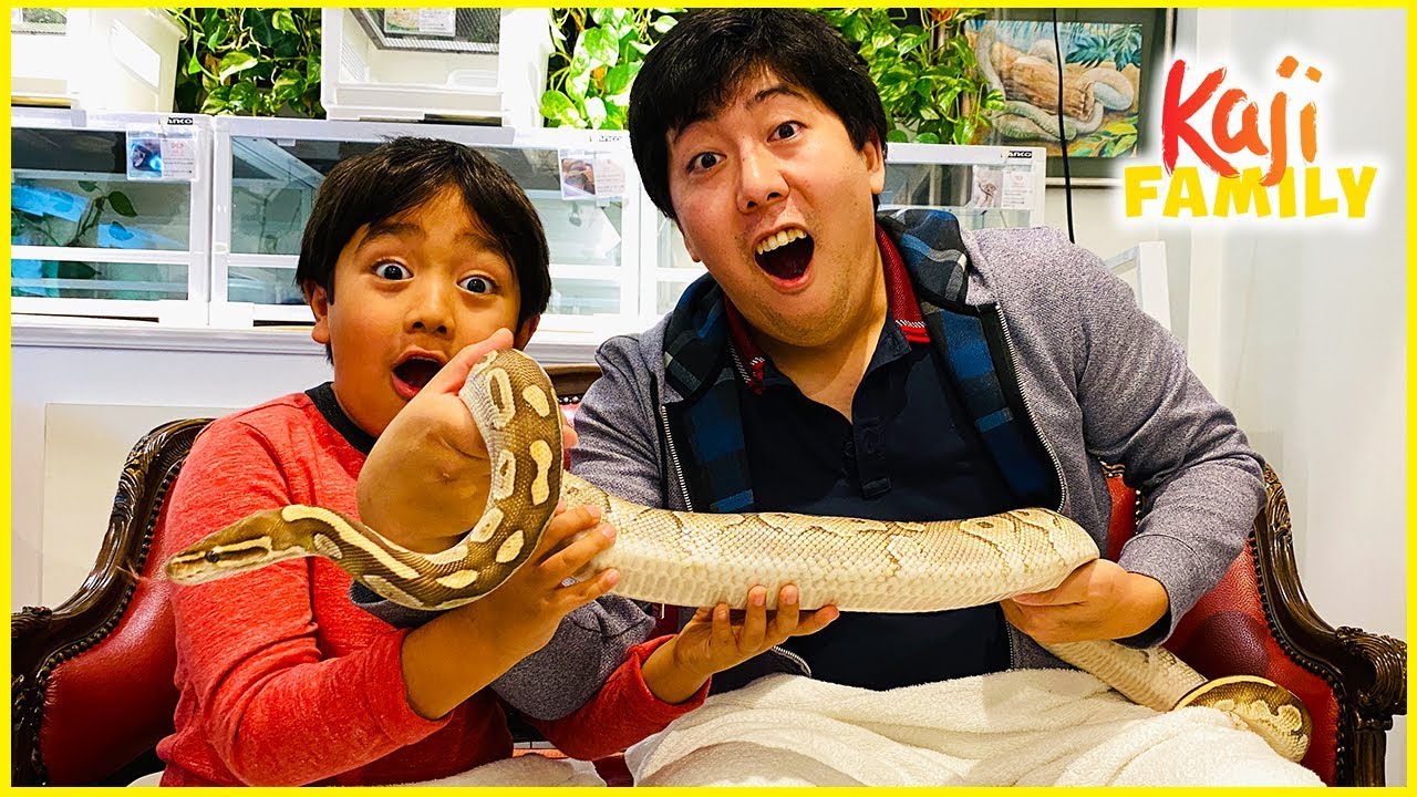 Ryan playing with animals snakes, rabbits, cats, and owls at the cafe!!!