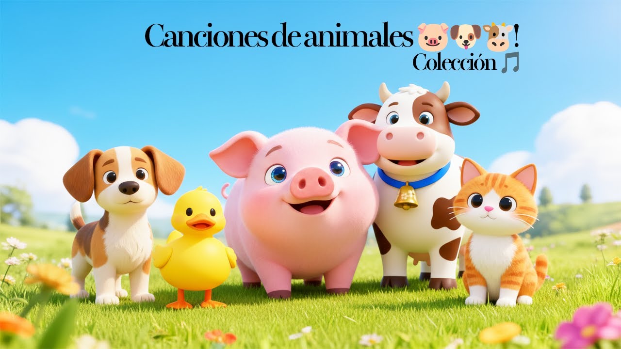 Canciones infantiles de animales 🐷🐶🐮 | Colección