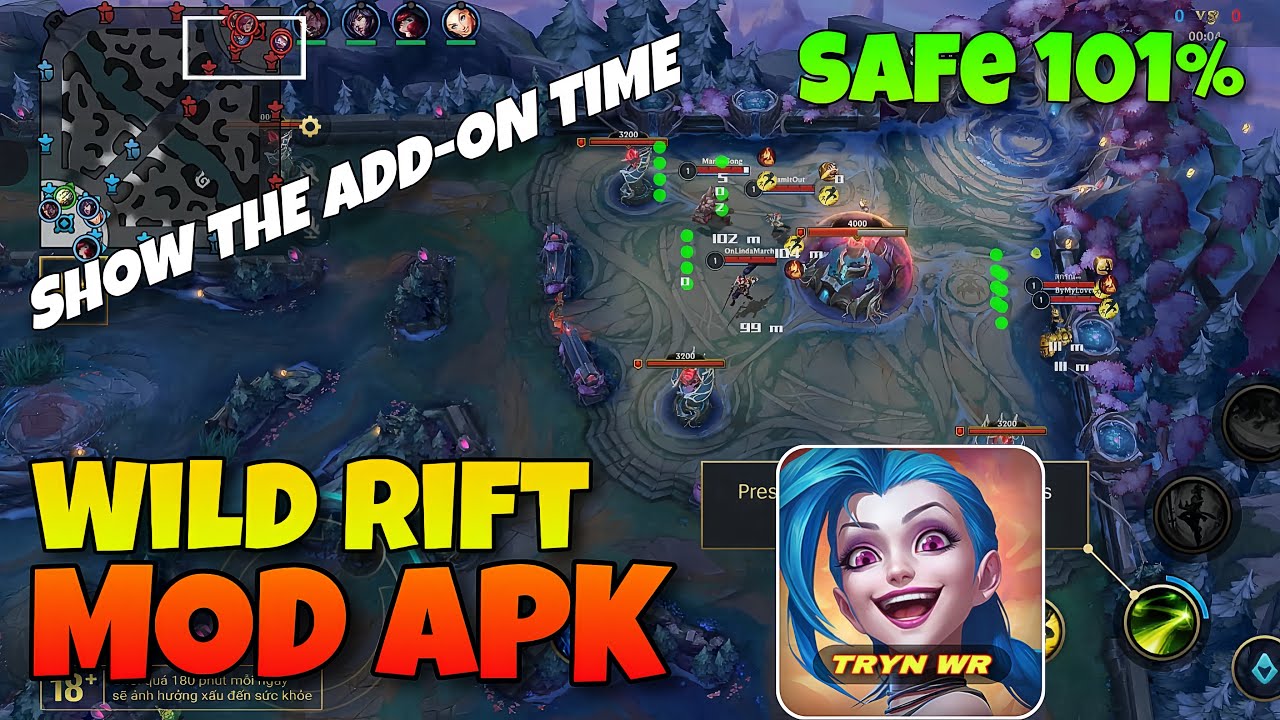 Wild Rift Mod APK: Shows support spells | 100% safe | Removes vanguard