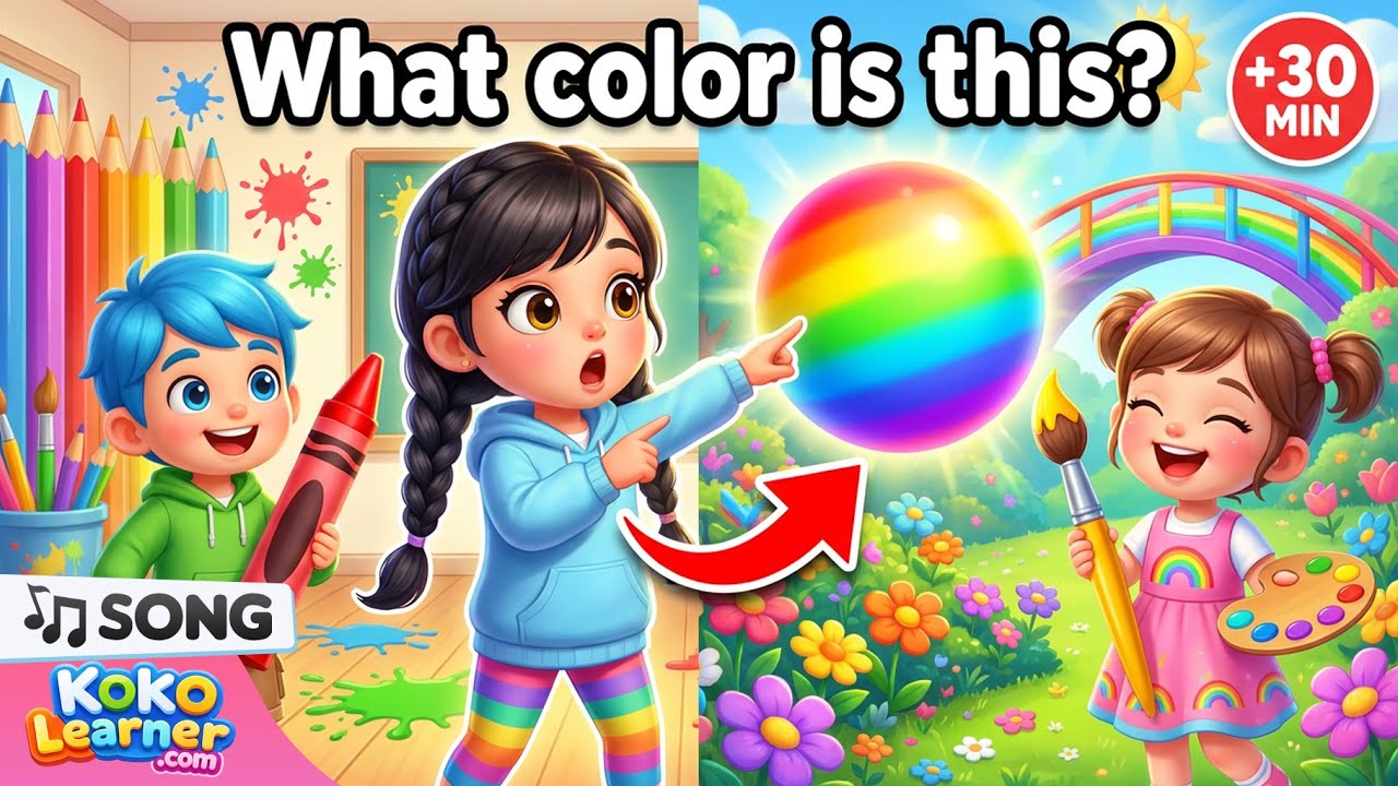 Color Songs for Preschool 🎵 | Learn Colors with Fun Music | 30 Minutes | Koko Learner