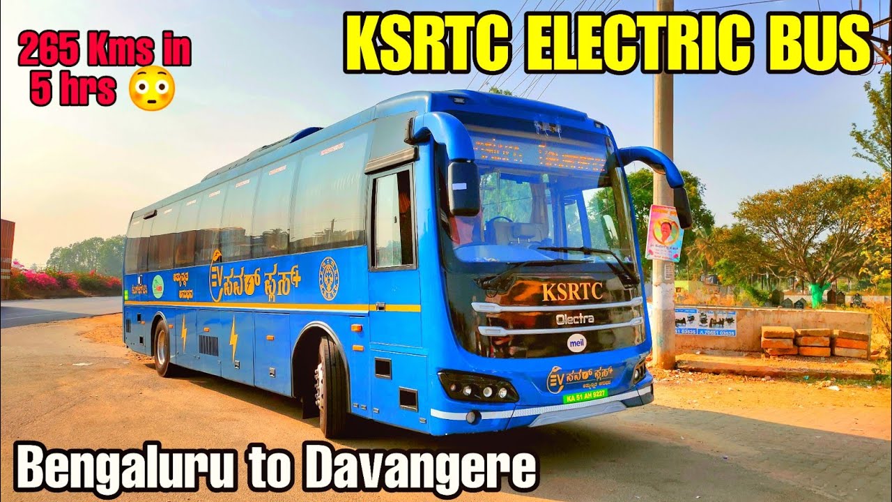 KSRTC ELECTRIC BUS JOURNEY🔋| Bengaluru to Davangere | Fastest Bus Service