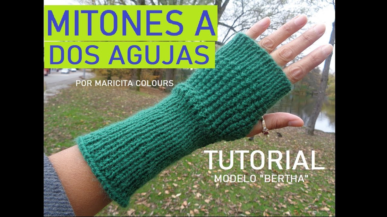 💕MITONES a Dos Agujas 