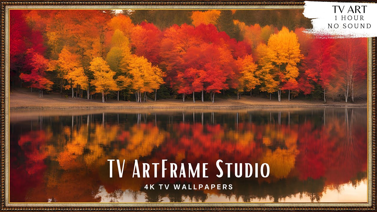 4K Frame TV Art Fall Lake | TV Background | Screensaver Wallpaper | | Relaxing TV Screensaver