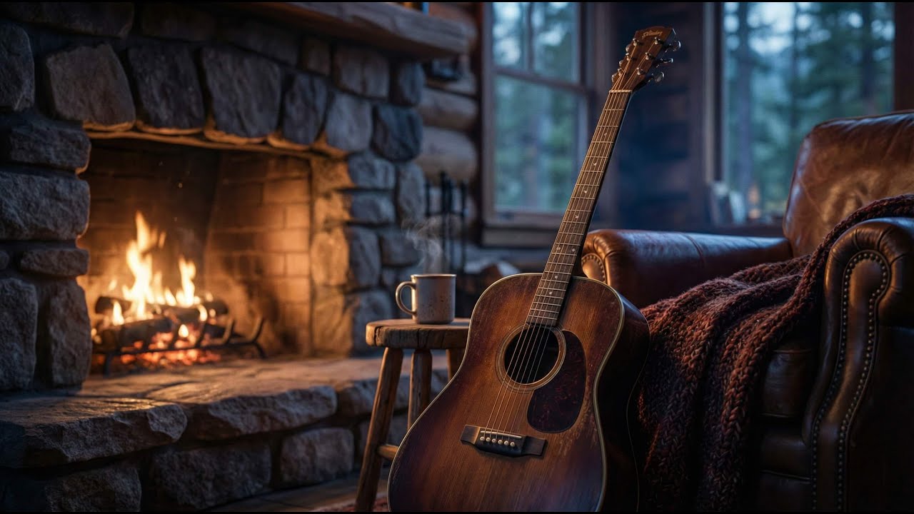 Cozy Autumn Whispers 🍂 Gentle Acoustic Guitar for Relaxing Evenings & Quiet Focus